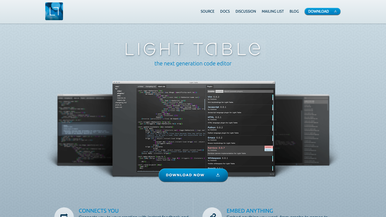 LightTable screenshot