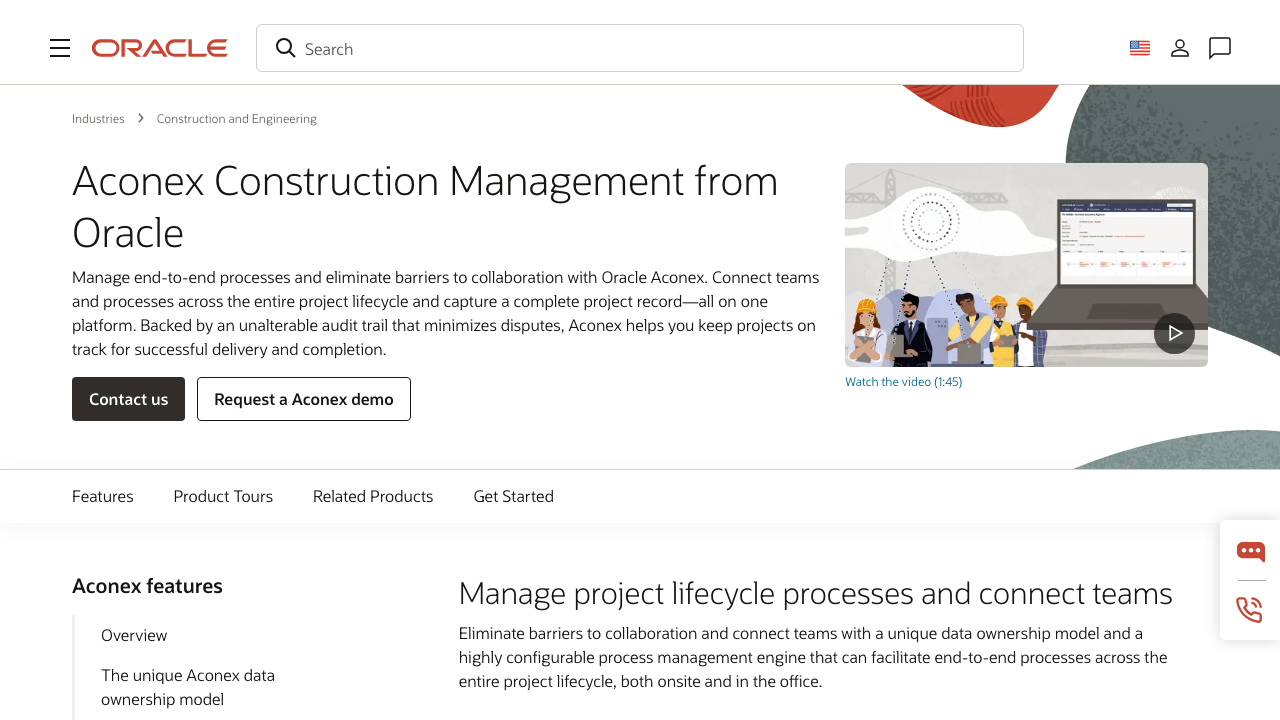 Oracle Aconex screenshot