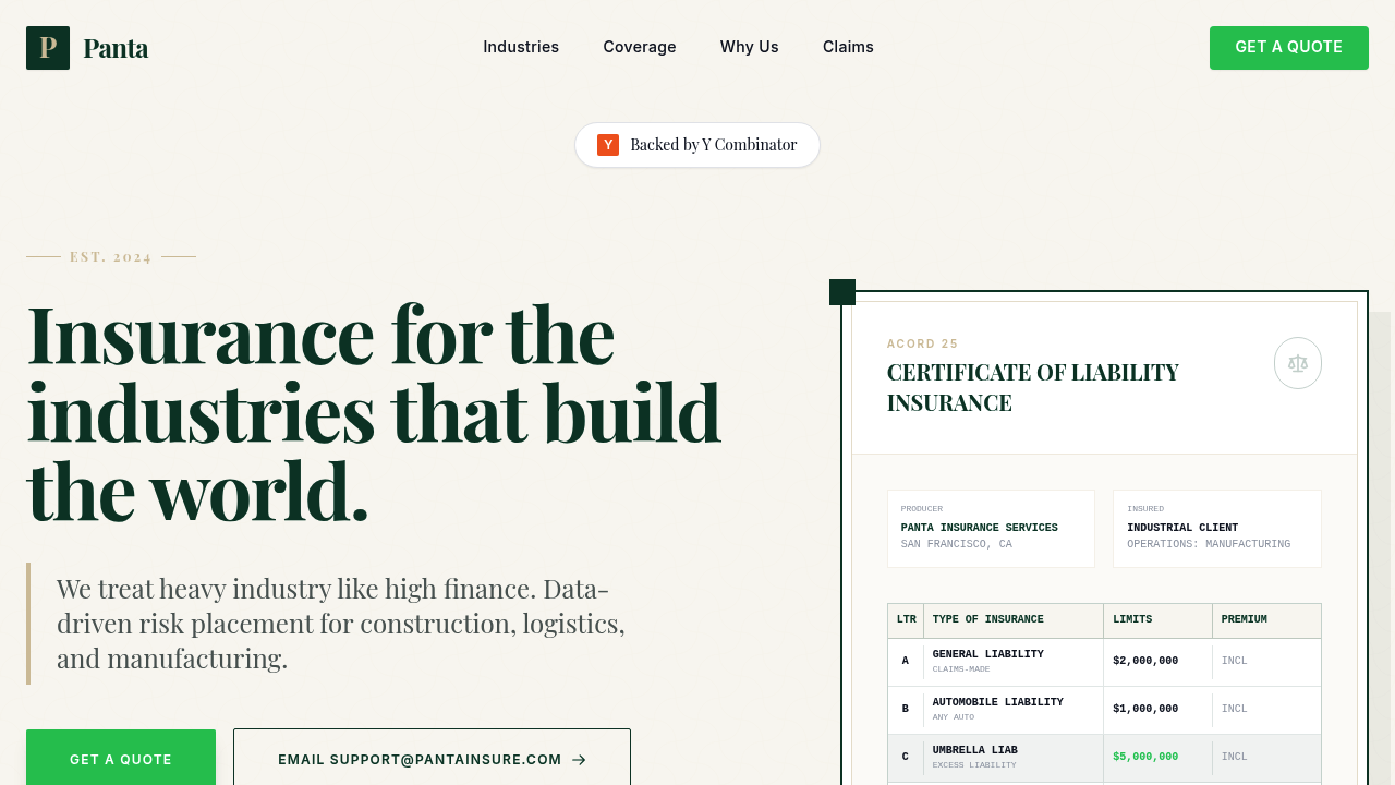 Panta Insurance screenshot