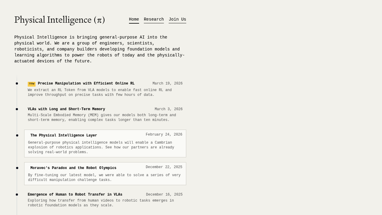 Physical Intelligence (π) screenshot